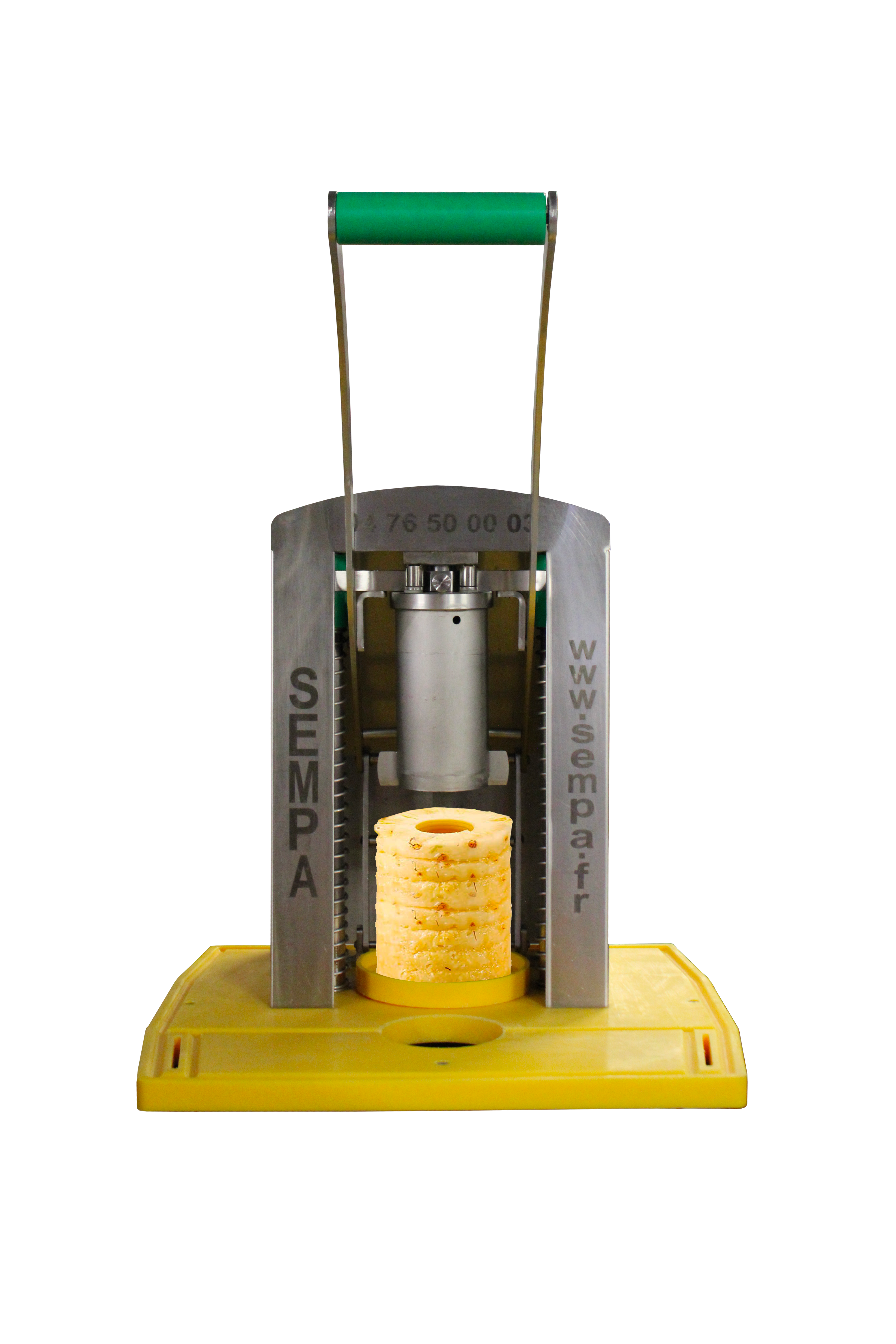 Packshot transparent de la machine mécanique SEMPA AL 101 pour préparer les ananas